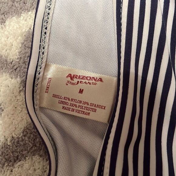 ARIZONA Black And White Stripped 2 Piece Bikini/Bathing Suit - Picture 3 of 8